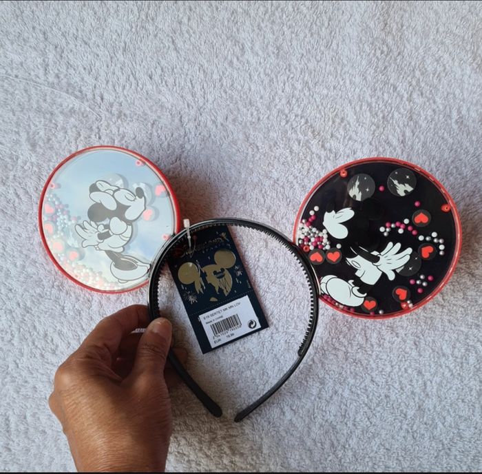 Serre-tête oreilles de Minnie et Mickey in love neuf - photo numéro 9
