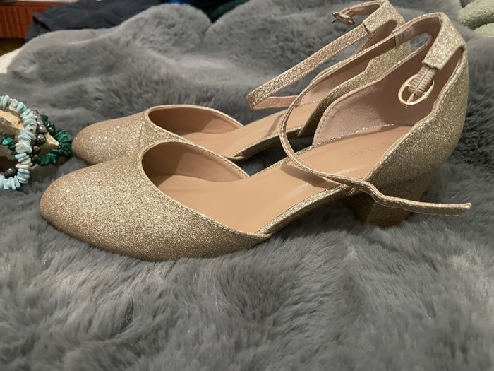 Escarpins à paillette doré Anna field taille 38 - photo numéro 6