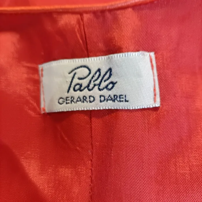 Robe rouge Pablo Gérard Darel coupe fluide superposée 100 % soie Taille 40 A1193 - photo numéro 7