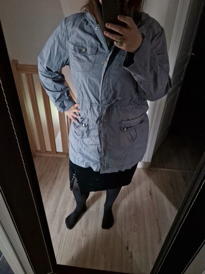 Veste style trench grandiose taille 46 gris - photo numéro 3