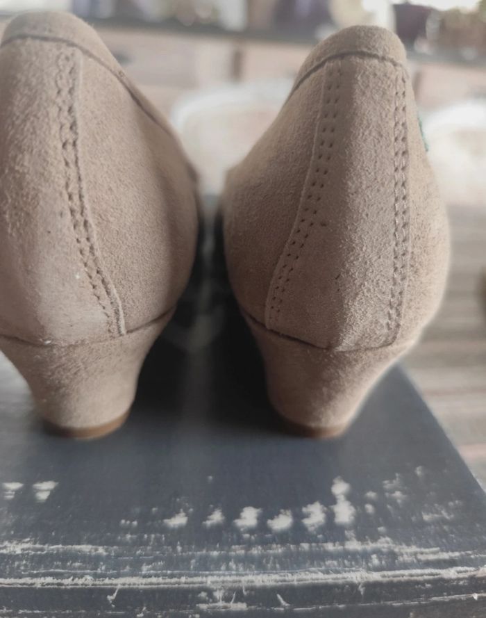 Ballerines compensées cuir Reqins neuves - photo numéro 4