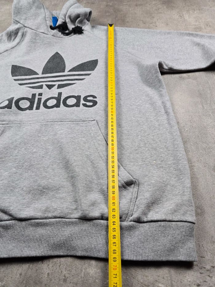 Sweat à Capuche Adidas Gris Logo Trefoil Vintage Streetwear Unisexe taille L - photo numéro 14