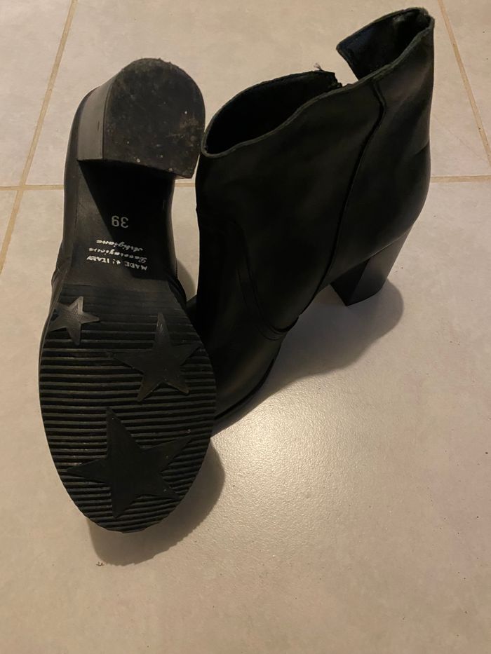 Bottine noir a talon 39 - photo numéro 3