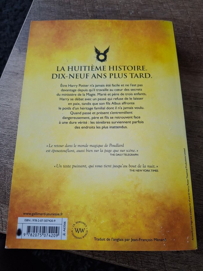 Livre Harry Potter et l'enfant maudit - photo numéro 2