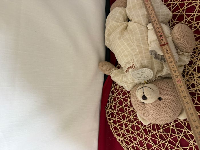 Doudou et compagnie ours beige laine coussin Folie d'ours - photo numéro 4