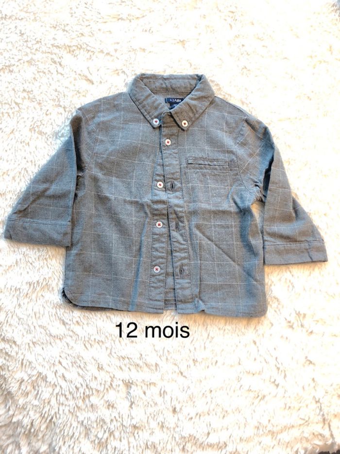 Chemise grise carreaux