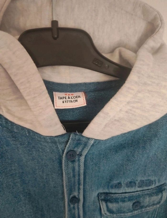 Veste en jeans avec capuche Tape à l'oeil 6 ans - photo numéro 3