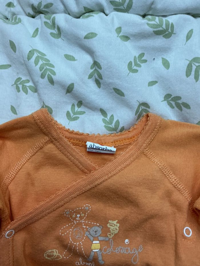 body manches longues orange absorba ouverture devant 6 mois - photo numéro 5