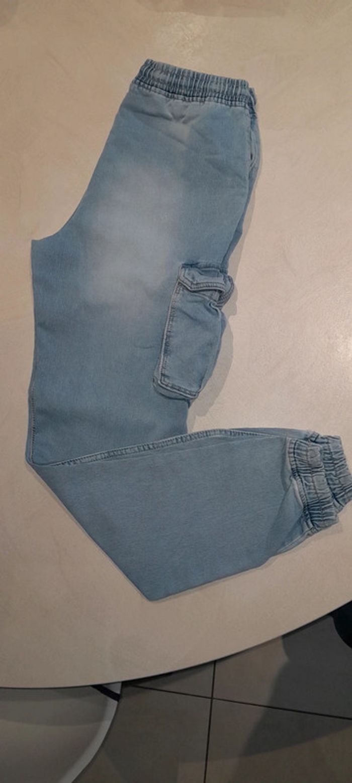 Pantalon type cargo jean - photo numéro 5