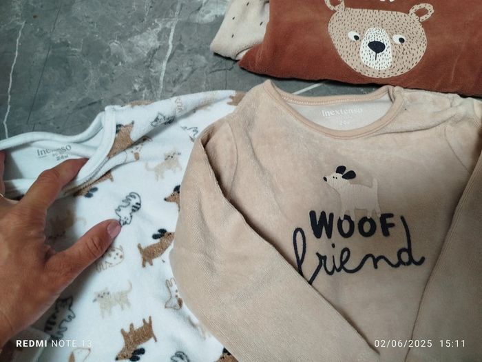 Lot pyjama 2 ans 24 mois garçon mixte hiver chaud velours - photo numéro 6