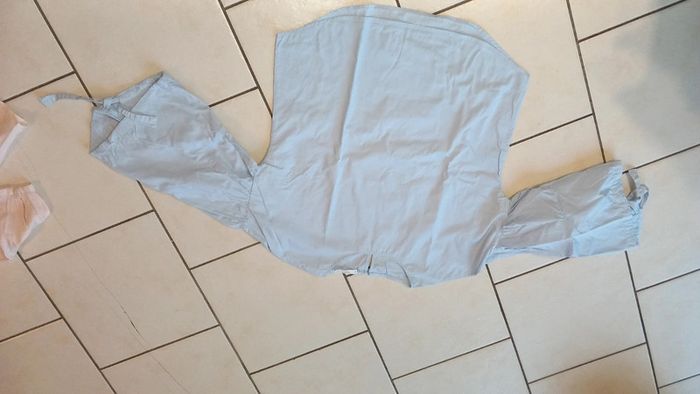 Tunique mango manches 3/4 bleue ciel taille m