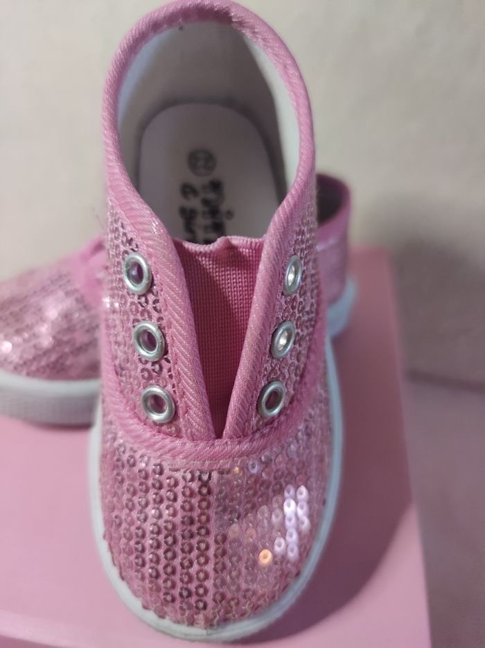 Baskets Ballerines paillettes rose p'22 - photo numéro 2