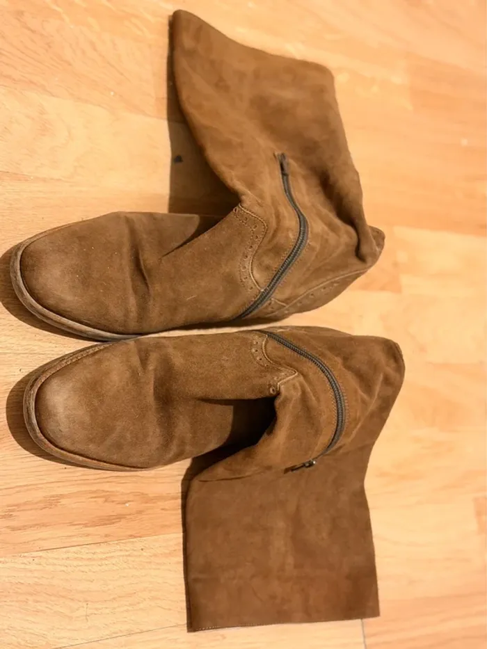 Bottes en daim – Accessoire Diffusion – Taille 40 - photo numéro 4