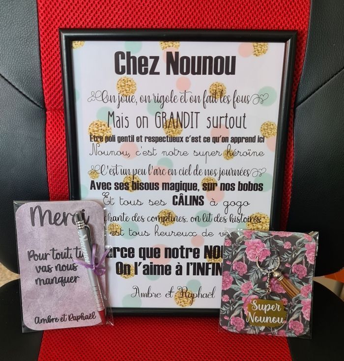 Cadeau nounou a personnalisé