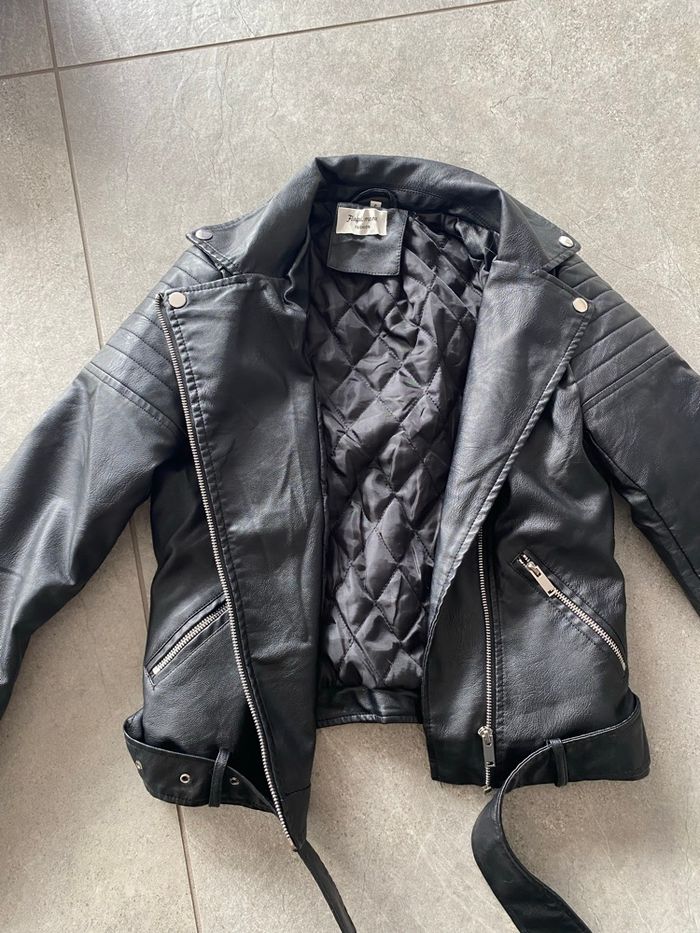 Veste similicuir noire - Forget me not- Taille S - photo numéro 3