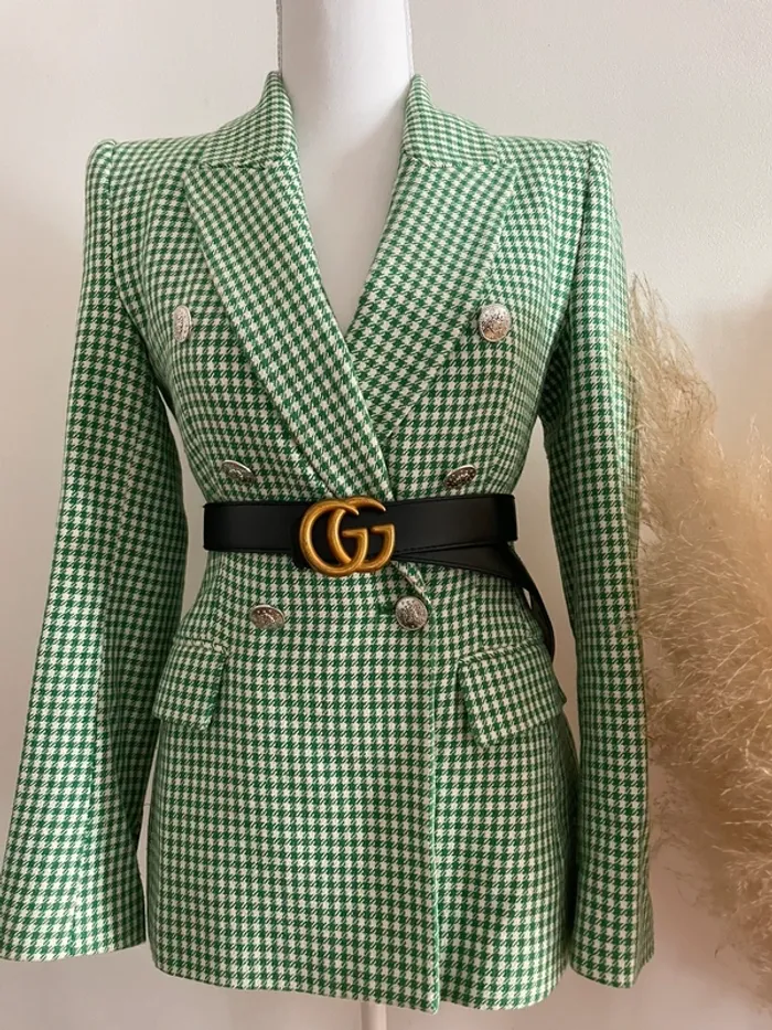 Zara veste blazer tailleur vichy à boutonnage croisé taille XS