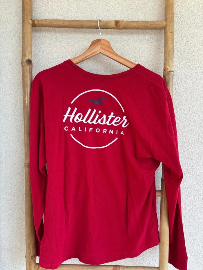 T-shirt à manches longues rouge - Hollister taille M - photo numéro 5