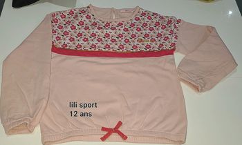 Sweat pull 12 ans fille lili marelle sport
