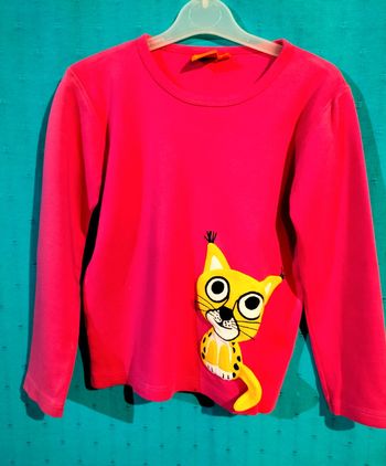 T-shirt chat relief taille 5 ans