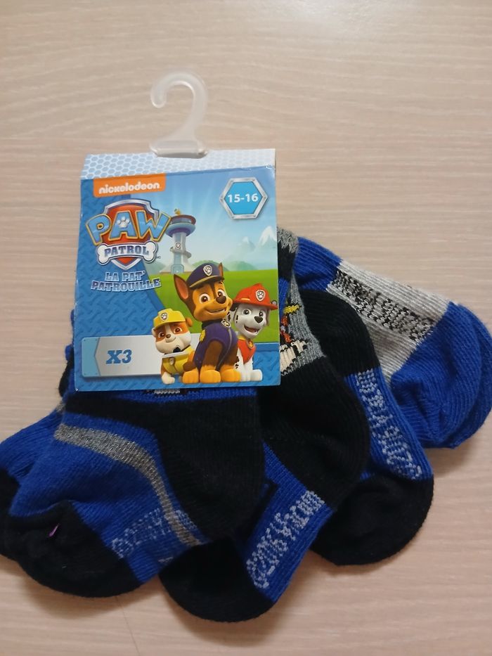 Lot de 3 paires de chausettes bebe pointure 15/16 neuve la pat'patrouille - photo numéro 5