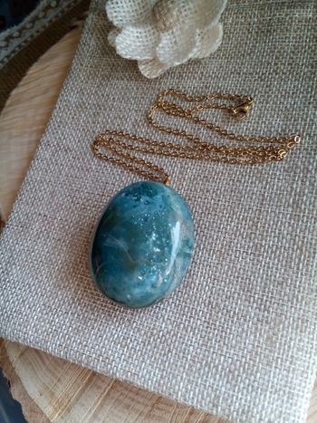 Collier pierre naturelle d'agate indienne