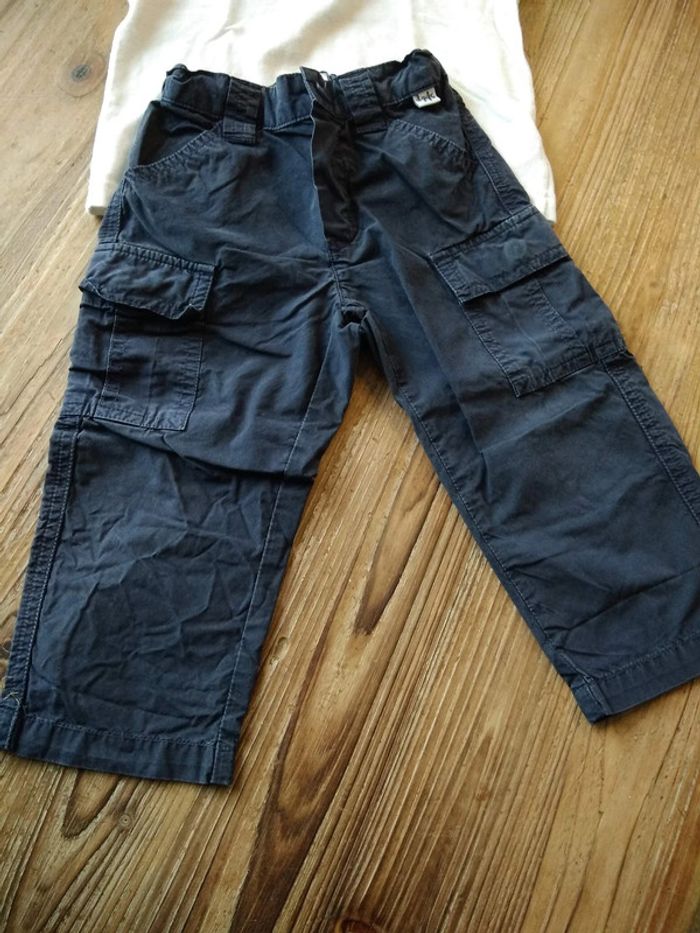 Ensemble pantalon en toile + polo manches courtes - photo numéro 3