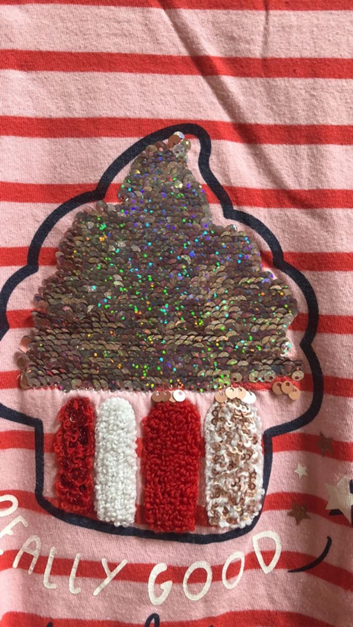 Tee shirt avec sequin 10 ans - photo numéro 3