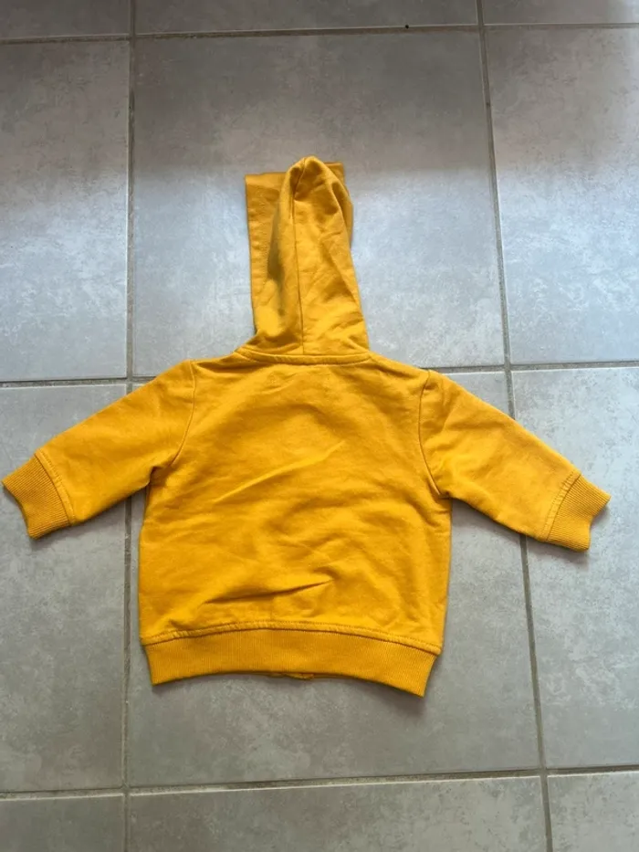 Sweet à capuche jaune Creeks taille 3 mois - photo numéro 2