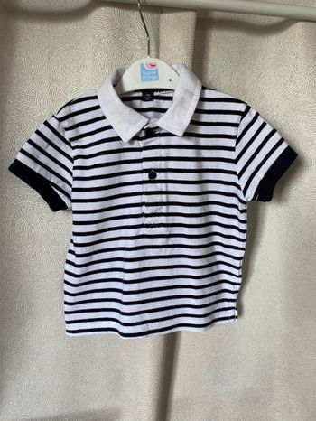 T-shirt polo rayé marin 2 ans kiabi