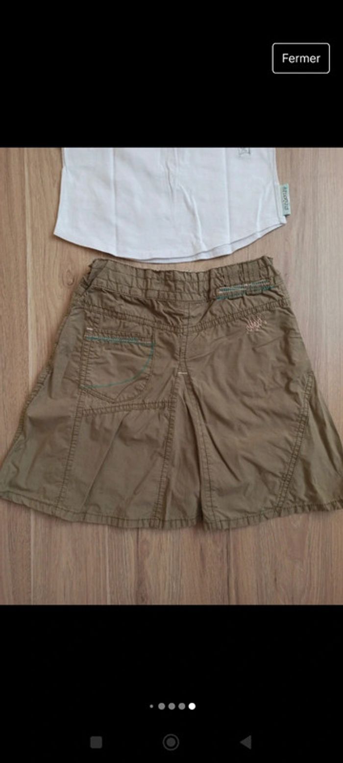 T-shirt blanc ooxoo 6 ans et jupe kaki Mexx 100 % coton - photo numéro 7