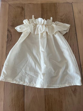 🤍 Robe à bretelles blanc cassé – 18/24 mois – SHEIN 🌼