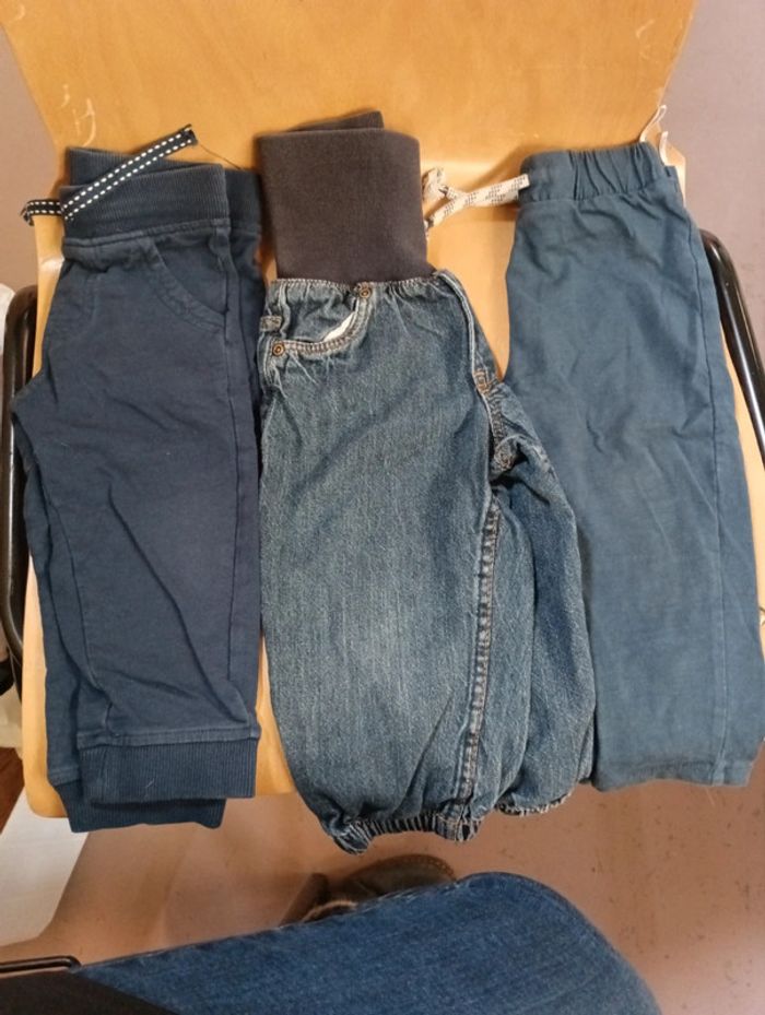 Lot de 3 pantalons enfants garçons taille 18 mois