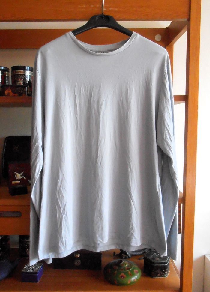 T-shirt homme, Derby, 100% coton, taille L, bleu clair - photo numéro 2