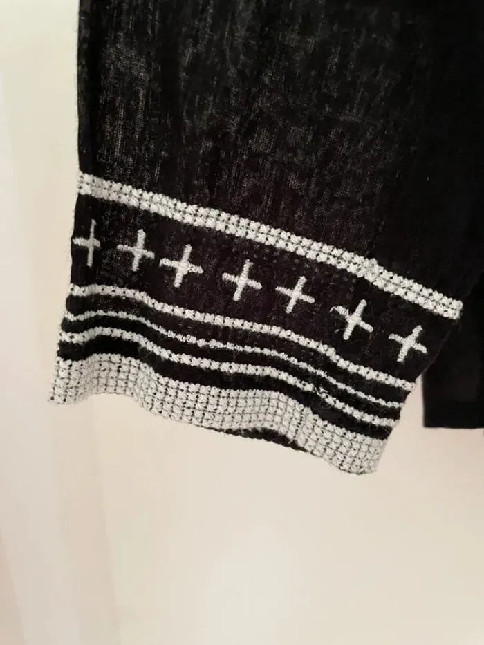 Chemisier ba&sh “Bluet” noir brodé blanc – T36 – 100% coton bohème chic - photo numéro 5