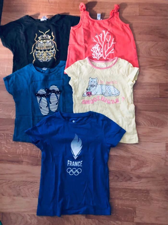 Lot de 5 t-shirts fille 3 ans