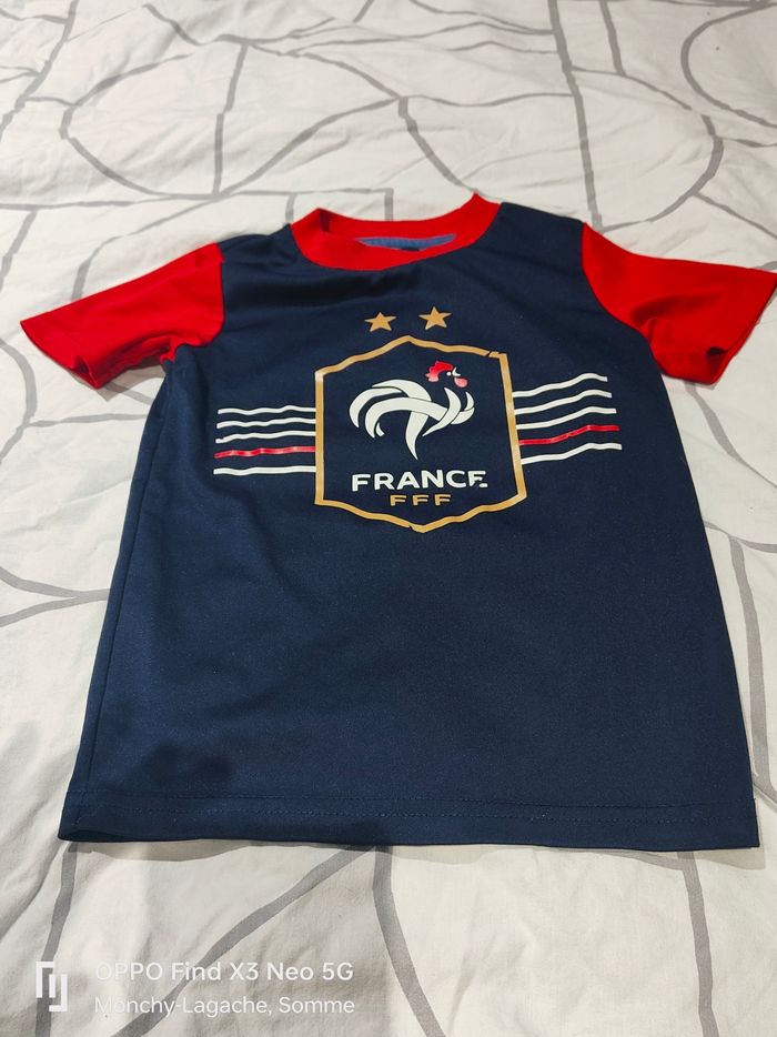 T-shirt 4ans FFF France 2 étoiles 1€ -50% dès 2 achetés