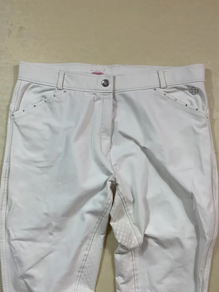 Pantalon 4Riders blanc strass – Full grip – Taille 42 (XL) - photo numéro 6