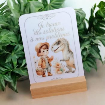 Cartes d'affirmations positives Dinosaure 