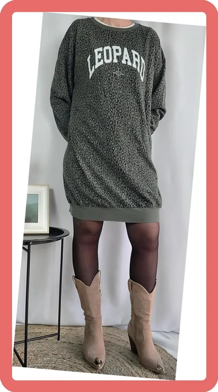 Robe-pull léopard, légère, Taille Unique, Neuve avec étiquette - photo numéro 5