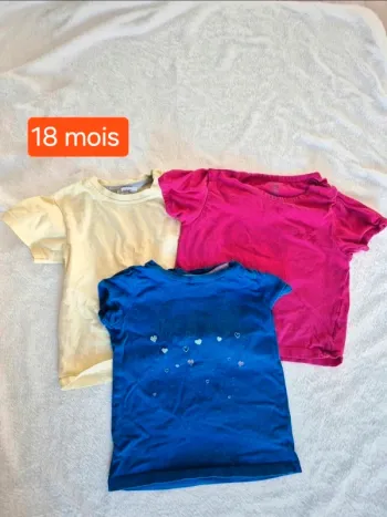 Lot 3 t shirt 18 mois