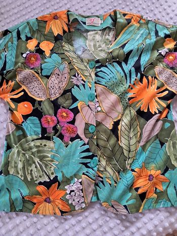 Haut fleuri vintage taille 44/46