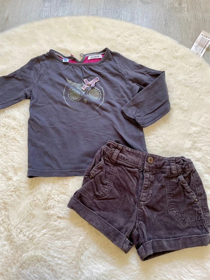 Ensemble gris okaidi 3 ans - 98 cm