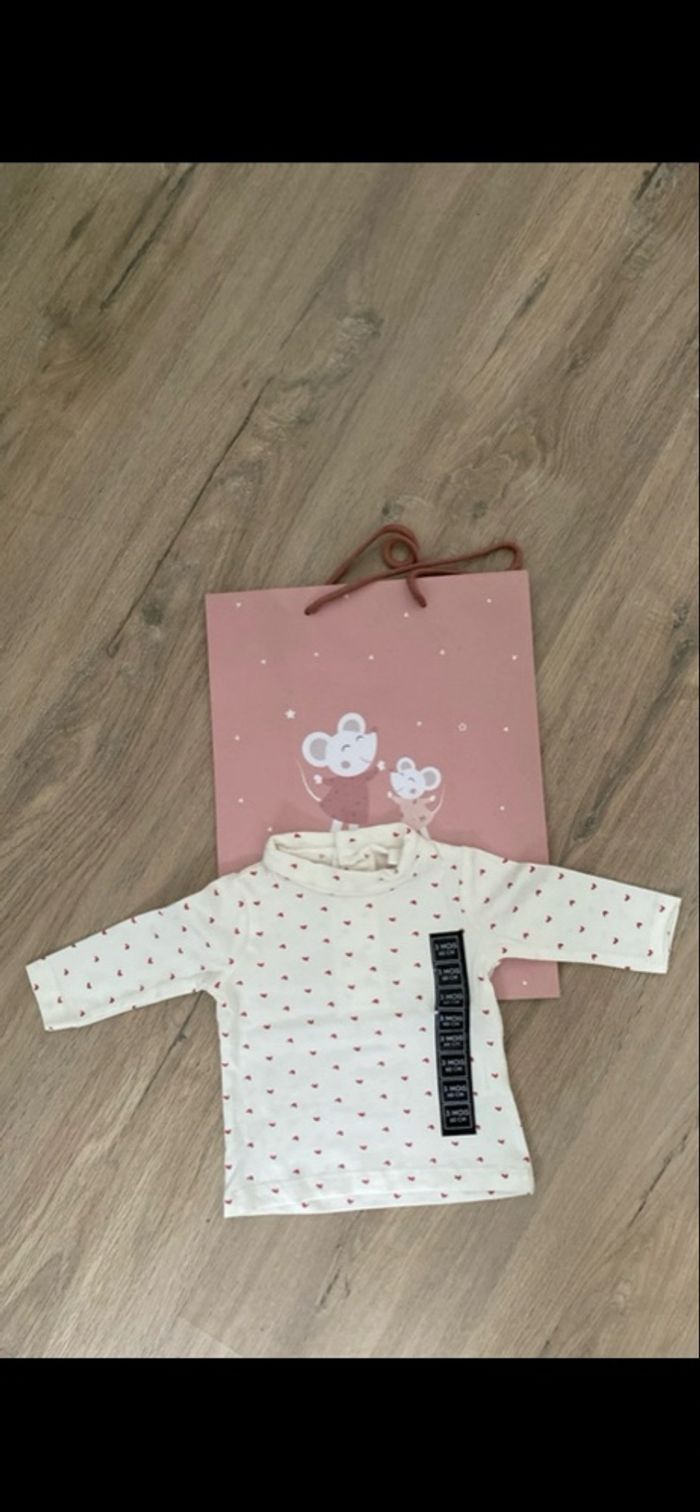 Ensemble bébé fille taille 3 mois + sac cadeau neuf - photo numéro 5