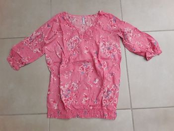 Blouse légère rose femme 38 BLANCHEPORTE NEUVE