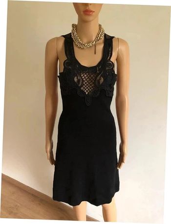 Robe noire sans manches avec dentelle Morgan taille S jamais portée (léger défaut)