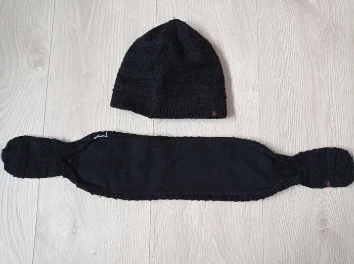 Ensemble noir bonnet 50/52 et écharpe Okaïdi - photo numéro 3