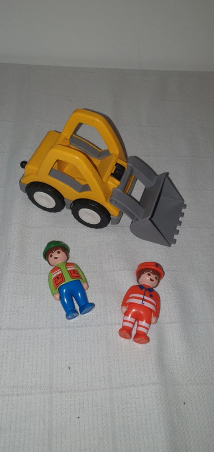Playmobil 1 2 3 lot ou unité Air de jeux, bus, animaux sauvage et ferme tracteur pompier - photo numéro 13