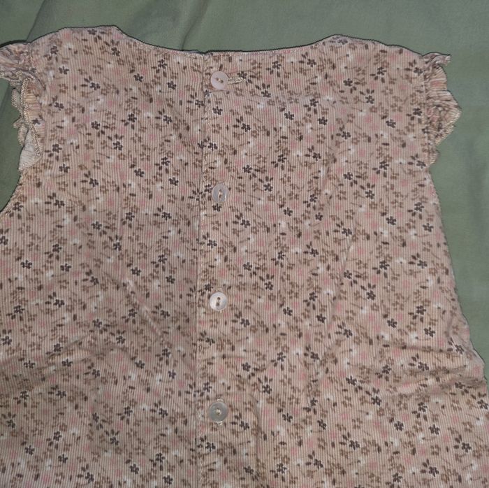 Tunique velours côtelé rose/beige 18 mois - photo numéro 3