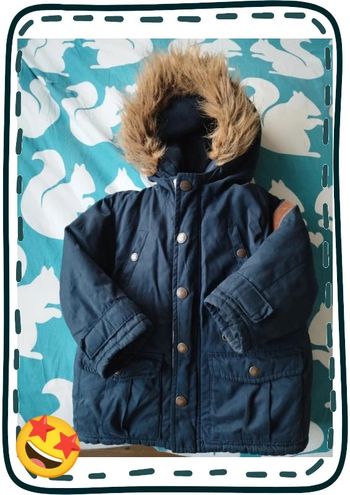 Manteau bébé Kiabi 24 mois mixte bleu marine