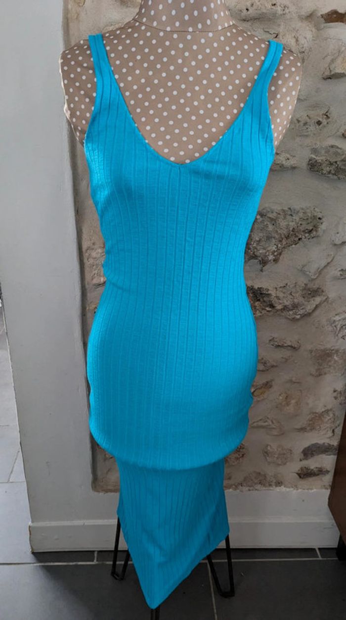 Robe fourreau bleu bleu turquoise zara taille S neuve étiquette